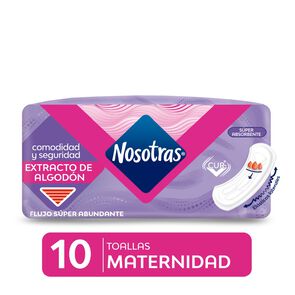 Toalla Higiénica Maternidad comodidad y seguridad 10 Toallas - Nosotras