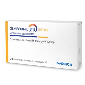 Glafornil XR Metformina 500 mg 30 Comprimidos Liberacion Prolongada - Merck