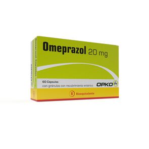 Omeprazol 20 mg 60 Cápsulas con Gránulos - Opko