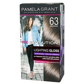 Product image of Re-Evolution Tintura de 45 gr. Color Rubio Dorado - Pamela grant lighting gloss