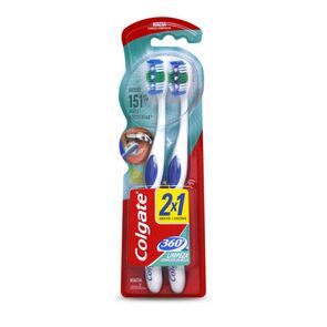 Product image of 360 Antibacterial Cepillo Dental Adulto Suave x2 - Colgate