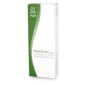 Product image of Nordette Levonorgestrel 150 mcg 21 Grageas - Pfizer