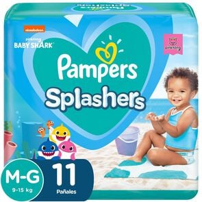 Pañales para Piscina Pampers Splashers Talla M-G 11 Unidades