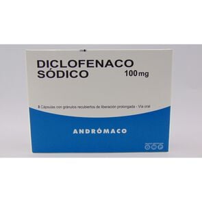 Diclofenaco Sodico 100 mg 8 Cápsulas de Liberación Prolongada - Genericos varios