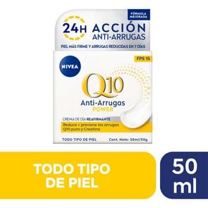 Product image of Crema Facial Antiarrugas Q10 Power Dia Fps20 Piel Normal A Seca 50 mL - Nivea