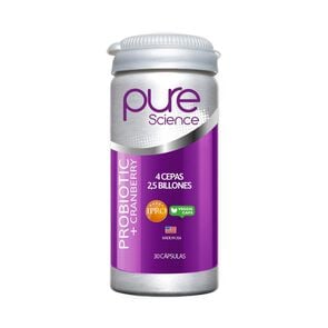 Pure Science Probiotico Con Cranberry 30 Cápsulas