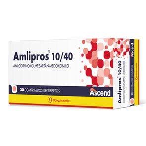 Product image of Amlipros Amlodipino 10 mg Olmesartan 40 mg 30 Comprimidos Recubiertos - Ascend