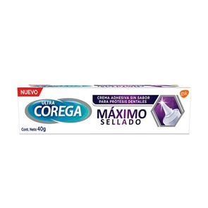 Ultra Crema Adhesiva Para Prótesis Dentales Máximo Sellado Sin Sabor 40 grs - Corega