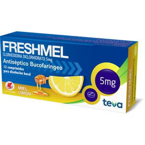 Freshmel Miel Limón Sin Azucar Clorhexidina 5 mg 12 Comprimidos - P&g