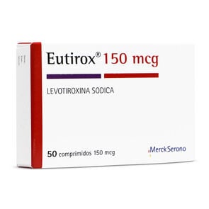 Eutirox 150 Levotiroxina 150 mcg 50 Comprimidos - Merck