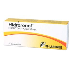 Hidroronol Hidroclorotiazida 50 mg 24 Comprimidos - Labomed