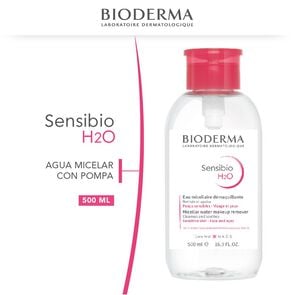 Sensibio H2O Agua Micelar 500 mL con Pompa - Bioderma