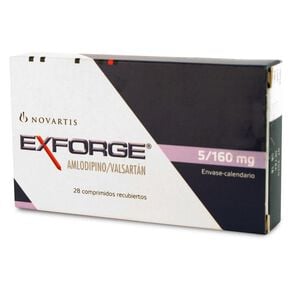 Exforge 5/160 Amlodipino 5 mg 28 Comprimidos Recubierto - Axon