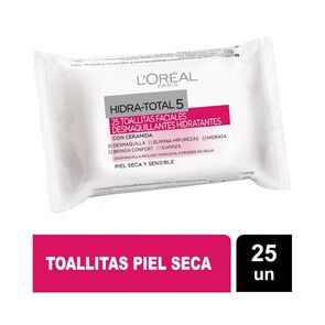 Product image of Toallitas Desmaquillantes Hidratantes H. Total 5 25 Uds - Loreal