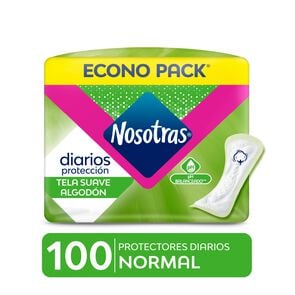 Protectores Diarios Normal Tela Suave 100 - Nosotras