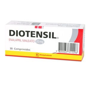 Diotensil Enalapril 20 mg 30 Comprimidos - Milab