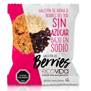 Product image of Galletón De Avena Y Berries Sin Azúcar 40 gr - Ecovida