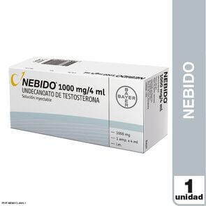 Nebido Testosterona Undecanoato 1000 mg 4 ml 1 Ampolla - Grunenthal