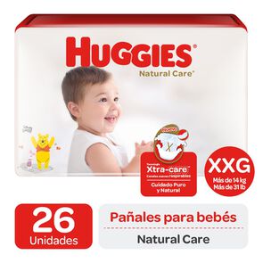 Product image of Natural Care Pañal Talla XXG Extra Care 26 Unidades - Huggies