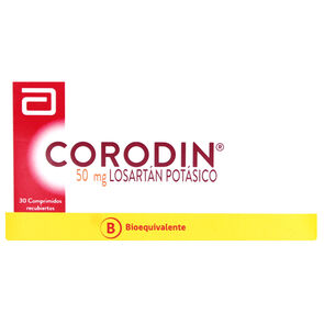 Corodin Losartan Potasico 50 mg 30 Comprimidos - Recalcine