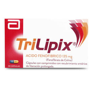 Product image of Trilipix  Fenofibrato 135 mg 30 Cápsulas - Recalcine