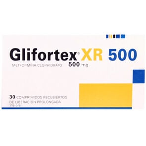 Glifortex Xr Metformina 500 mg 30 Comprimidos Liberación Prolongada - Andromaco etico