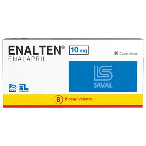 Product image of Enalten Enalapril Maleato 10 mg 30 Comprimidos - Saval