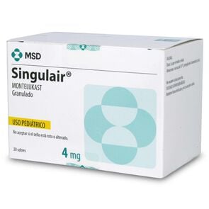 Singulair  Montelukast 4 mg Granulado 30 sobres - Axon organon