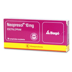 Neopresol Escitalopram 10 mg 30 Comprimidos Recubierto - Bago