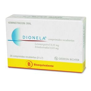 Dionela Levonorgestrel 0,15 mg 28 Comprimidos Recubiertos - Gedeon richter