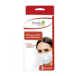 Mascarilla  Desechable Plana 3 Unidades - Family set