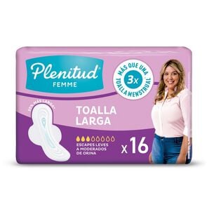 Toalla para Incontinencia Urinaria Plus con Alas 16 unidades - Plenitud femme