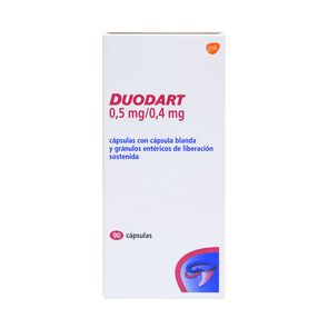 Duodart 0,5/0,4 Dutasteride 0,5 mg Tamsulosina 0,4 mg 90 Cápsulas de Liberacion Sostenida - Glaxo