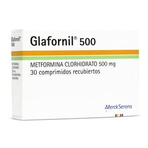 Glafornil Metformina 500 mg 30 Comprimidos Recubiertos - Merck