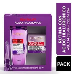 Product image of Revitalift Ácido Hialurónico Agua Micelar 200 mL + Crema Día 50 mL - Loreal