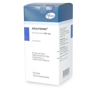 Azulfidine Sulfasalazina 500 mg 100 Comprimidos Ranurado - Pfizer