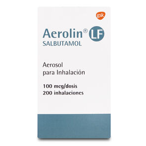 Aerolin LF Salbutamol 100 mcg / DS Inhalador Bucal 200 Dosis - Glaxo