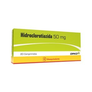 Hidroclorotiazida 50 mg 20 Comprimidos - Opko