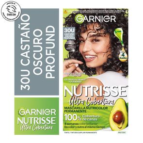 Product image of Coloración Garnier Ultra Cobertura 30 Castaño Oscuro Profundo - Nutrisse