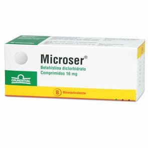 Microser Betahistina 16 mg 30 Comprimidos - Grunenthal