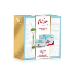 Hidratación Básica Crema Dia Piel Normal 50 mL + Masajeador de Rodillo Jade - Mia