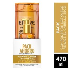 Product image of Pack Ahorro Óleo Extraordinario Shampoo 370 ml + Universal 100 ml - Elvive