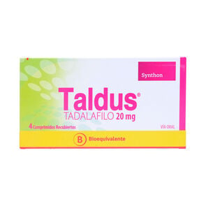 Taldus Tadalafilo 20 mg 4 Comprimidos Recubiertos - Rider