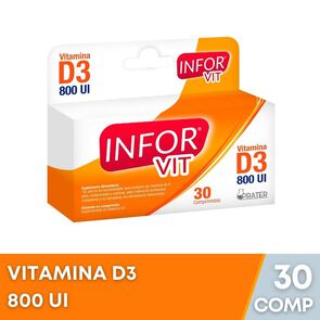 Product image of Infor Vit Vitamina D3 800 UI 30 Comprimidos - Prater