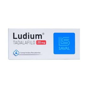 Ludium Tadalafilo 20 mg  4 Comprimidos Recubiertos - Saval