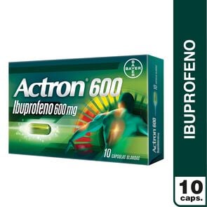 Actron Ibuprofeno 600 mg 10 Cápsulas Blandas - Bayer