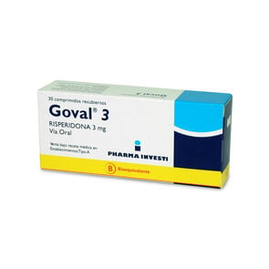 Product image of Goval Risperidona 3 mg 30 Comprimidos - Pharma investi