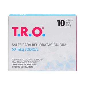 T.R.O. Sales Rehidratantes 60 mEq Sabor Fresa 6,7 gr 10 Sobres - Valma