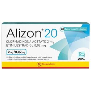 Alizon 20 Clormadinona Acetato 2 mg Etinilestradiol - Saval