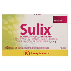 Sulix Tamsulosina 0,4 mg 60 Cápsulas Liberacion Prolongada - Rider